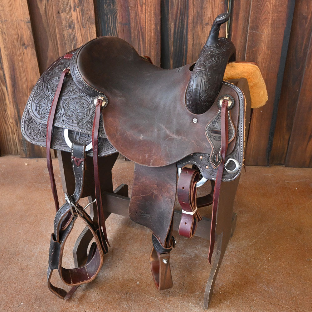 15.5" USED JEFF SMITH CUTTING SADDLE Saddles Jeff Smith