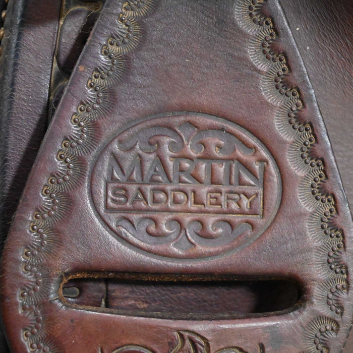 15.5" USED MARTIN TEAM ROPING SADDLE