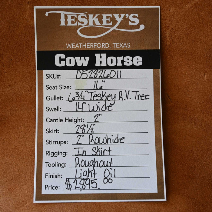 16" TESKEY'S RANCH VERSATILITY SADDLE Saddles - New Teskey's Saddlery