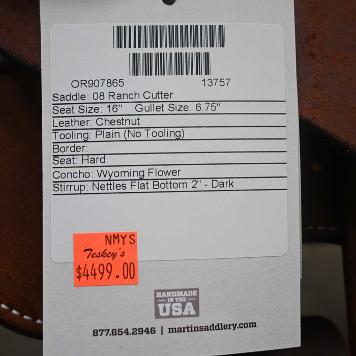 16" MARTIN RANCH CUTTER SADDLE