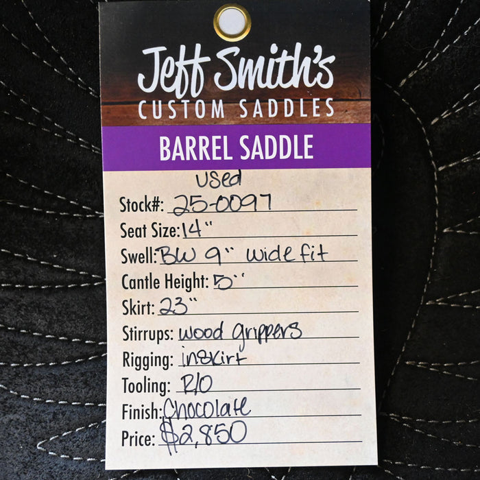 14" USED JEFF SMITH BARREL SADDLE Saddles - New Jeff Smith