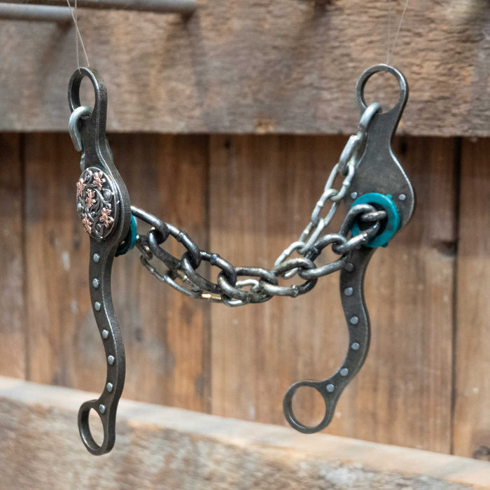 Paul Petska Chain Bit w/Copper Floral Concho