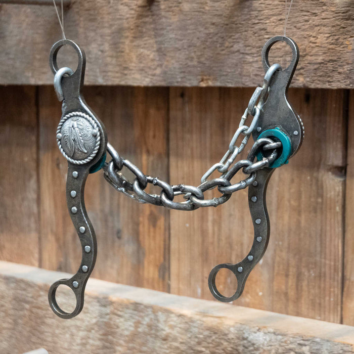 Paul Petska Chain Bit w/Silver Feather Concho
