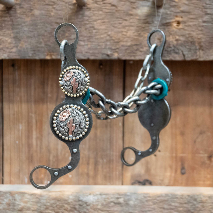 Paul Petska Chain Bit w/Copper Cactus Concho