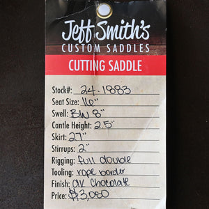 16" USED JEFF SMITH CUTTING SADDLE Saddles Jeff Smith