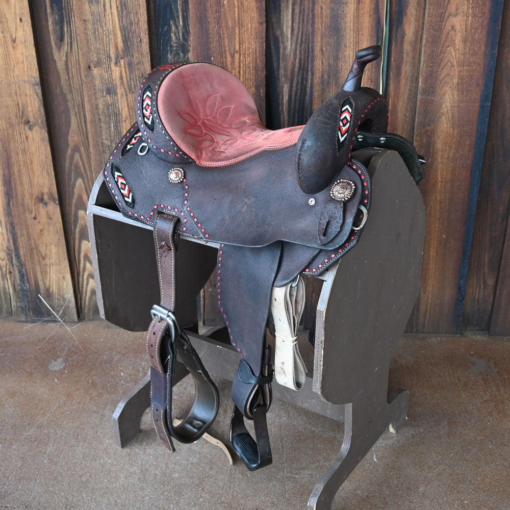 14" USED DOUBLE J BARREL SADDLE Saddles - Used DOUBLE J SADDLERY