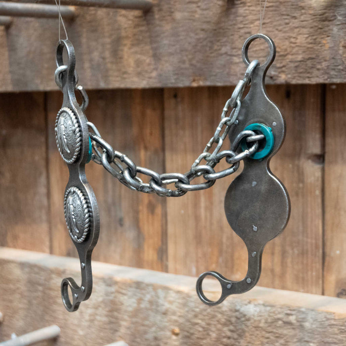 Paul Petska Chain Bit w/Silver Feather Concho