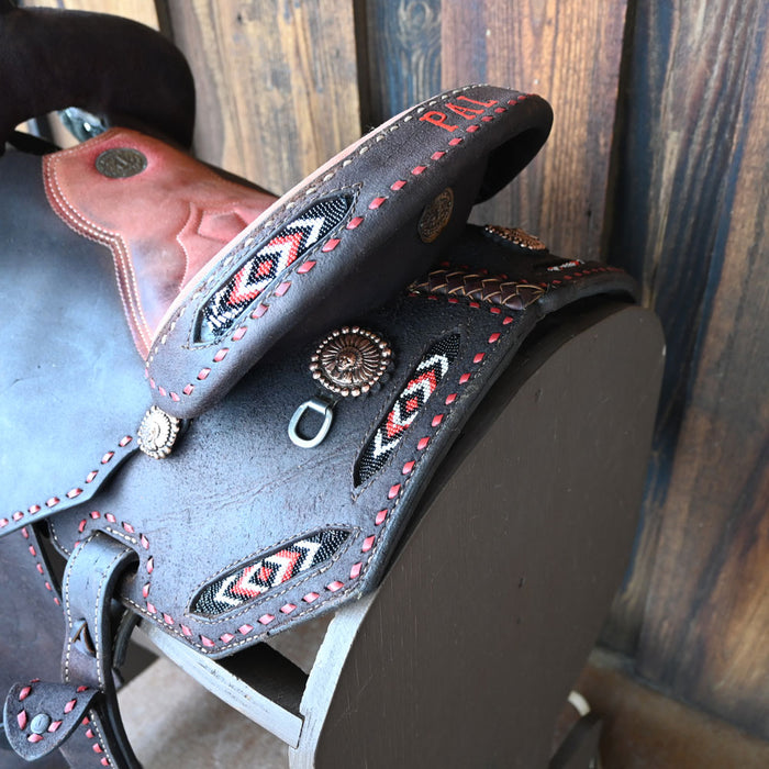 14" USED DOUBLE J BARREL SADDLE Saddles - Used DOUBLE J SADDLERY