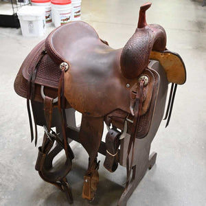 16" USED JEFF SMITH CUTTING SADDLE Saddles Jeff Smith   