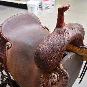 16" USED JEFF SMITH CUTTING SADDLE Saddles Jeff Smith   