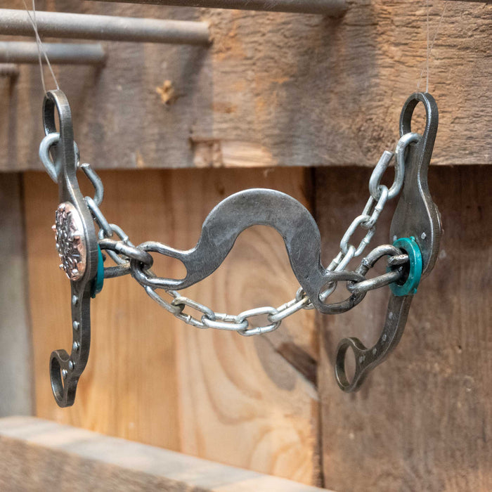 Paul Petska Washer Ported Chain Bit w/Silver Star Concho