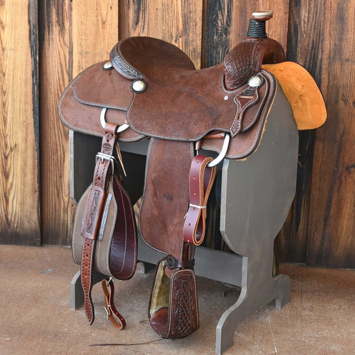 16" TESKEY'S TEAM ROPING SADDLE Saddles - New Teskey's Saddlery