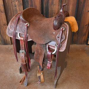 16" LIGHTLY USED JEFF SMITH CUTTING SADDLE Saddles Jeff Smith