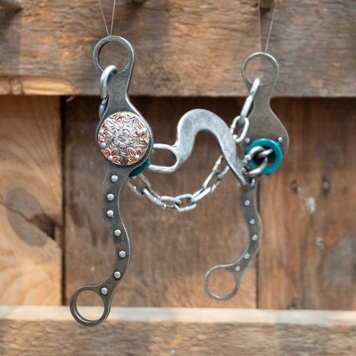 Paul Petska Washer Ported Chain Bit w/Silver Star Concho