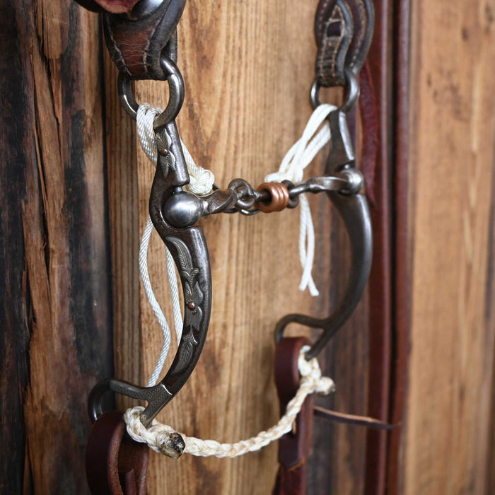 Kerry Kelley Silver Mounted 65 Dogbone Bridle Rig w/Single Ear Headstall