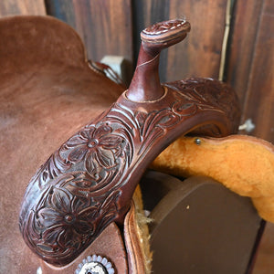 16" LIGHTLY USED JEFF SMITH CUTTING SADDLE Saddles Jeff Smith