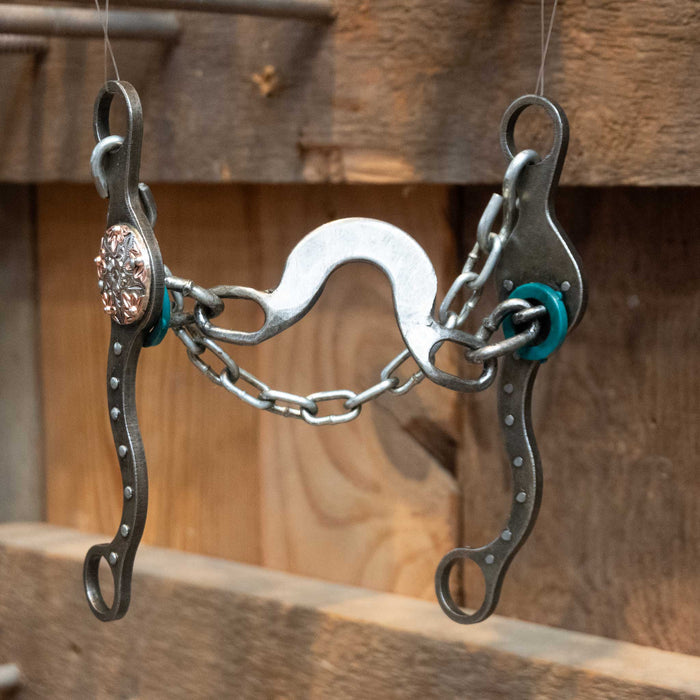 Paul Petska Washer Ported Chain Bit w/Silver Star Concho