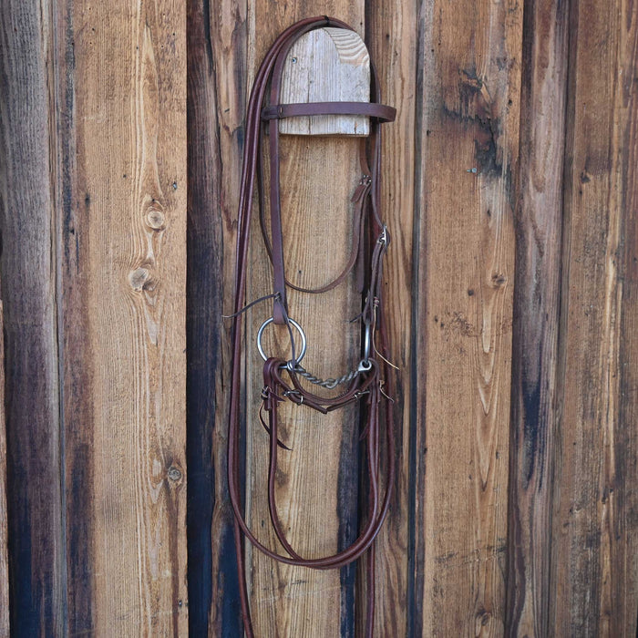 O-Ring Twisted Wire Snaffle Bridle Rig w/Browband Headstall