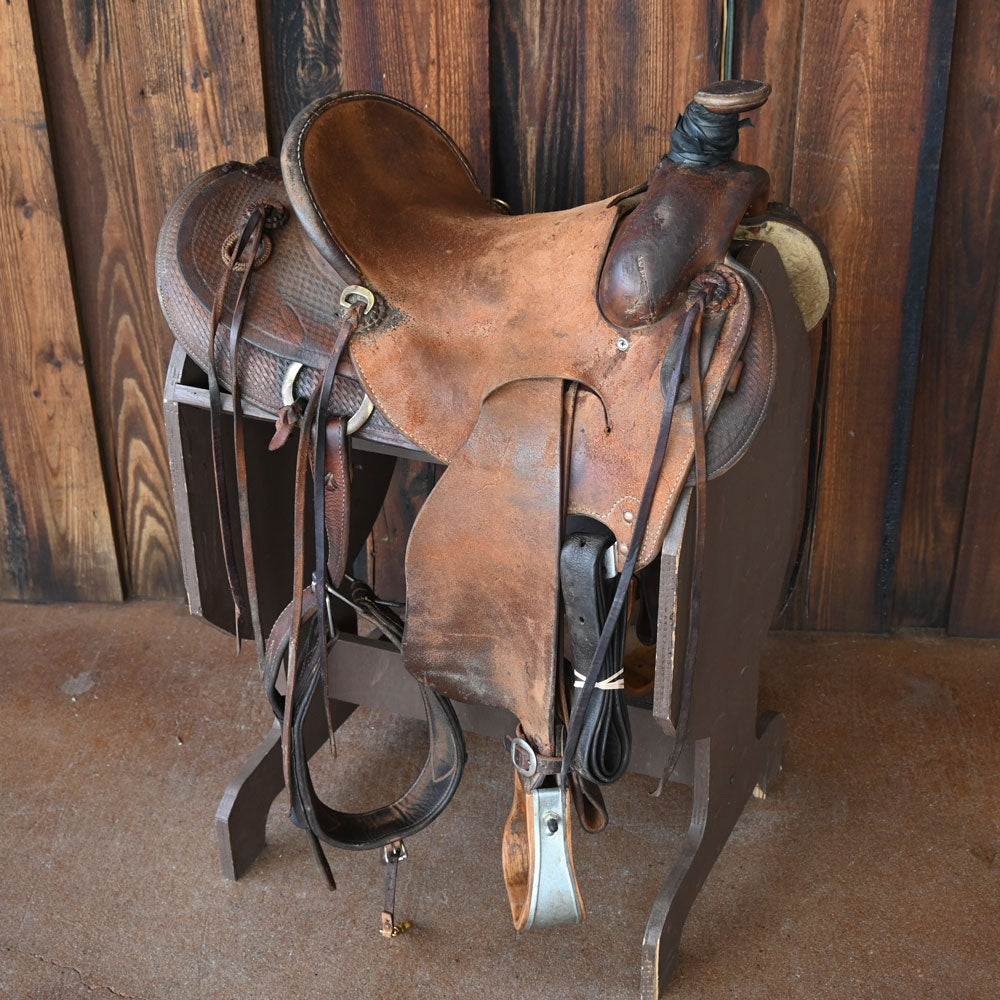 14.5" USED BOB MOLINE RANCH SADDLE Saddles - Used Bob Moline