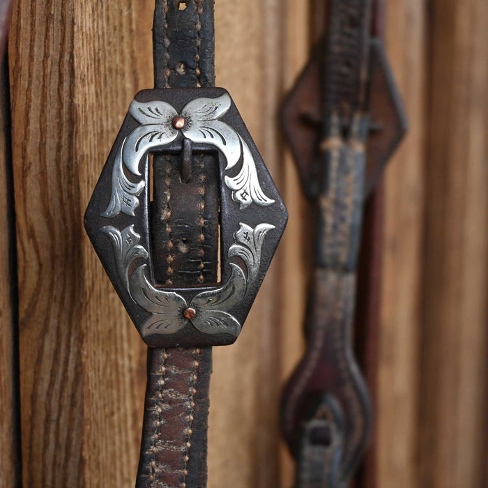 Kerry Kelley Silver Mounted 65 Dogbone Bridle Rig w/Single Ear Headstall