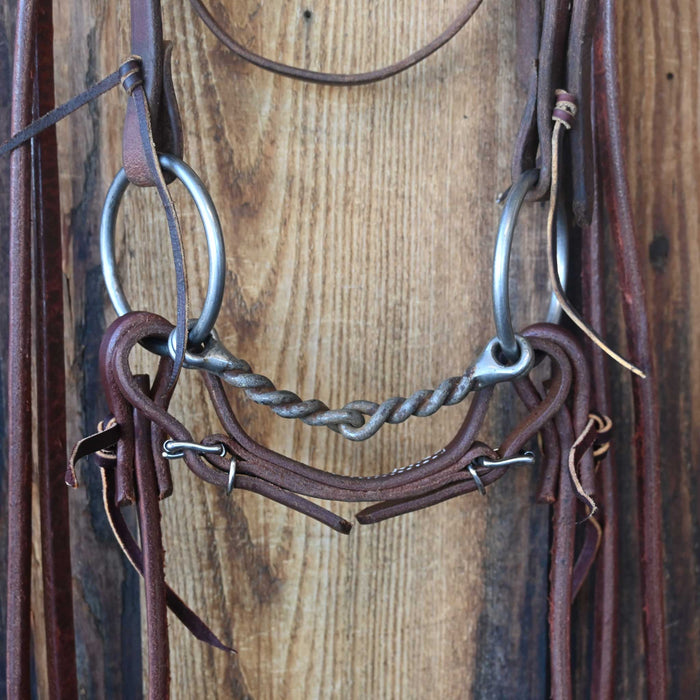 O-Ring Twisted Wire Snaffle Bridle Rig w/Browband Headstall