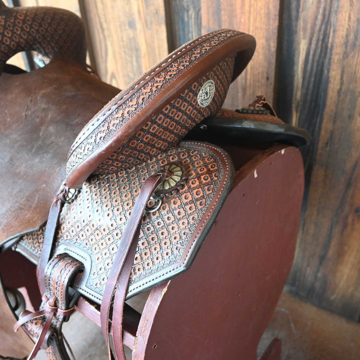 14" USED DOUBLE J LEGEND BARREL SADDLE