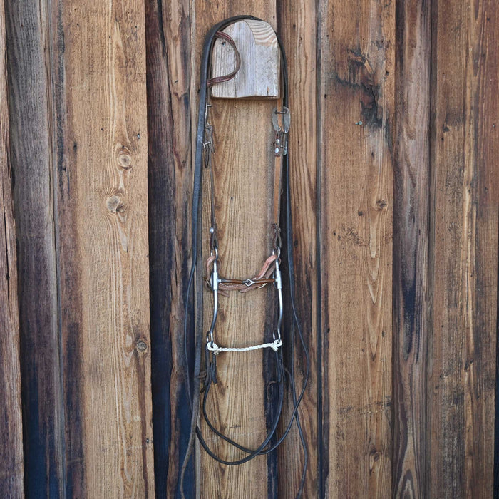 Copper Snaffle Bridle Rig w/Single Ear Headstall