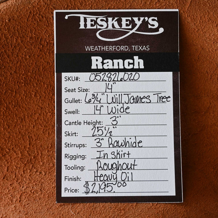 14" TESKEY'S STRIP DOWN RANCH SADDLE Saddles - New Teskey's Saddlery