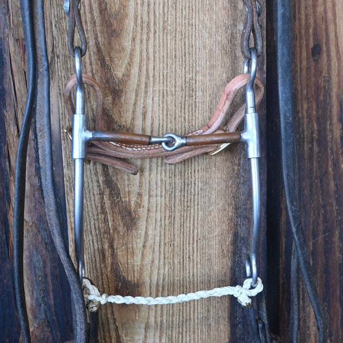 Copper Snaffle Bridle Rig w/Single Ear Headstall