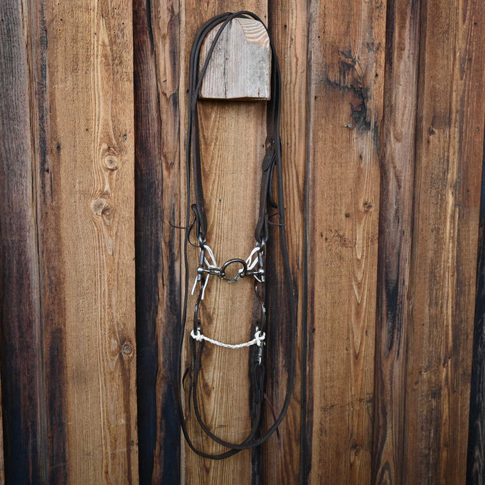 Kerry Kelley Silver & Copper Mounted 10 Ported Chain Bridle Rig w/Split Ear Headstall