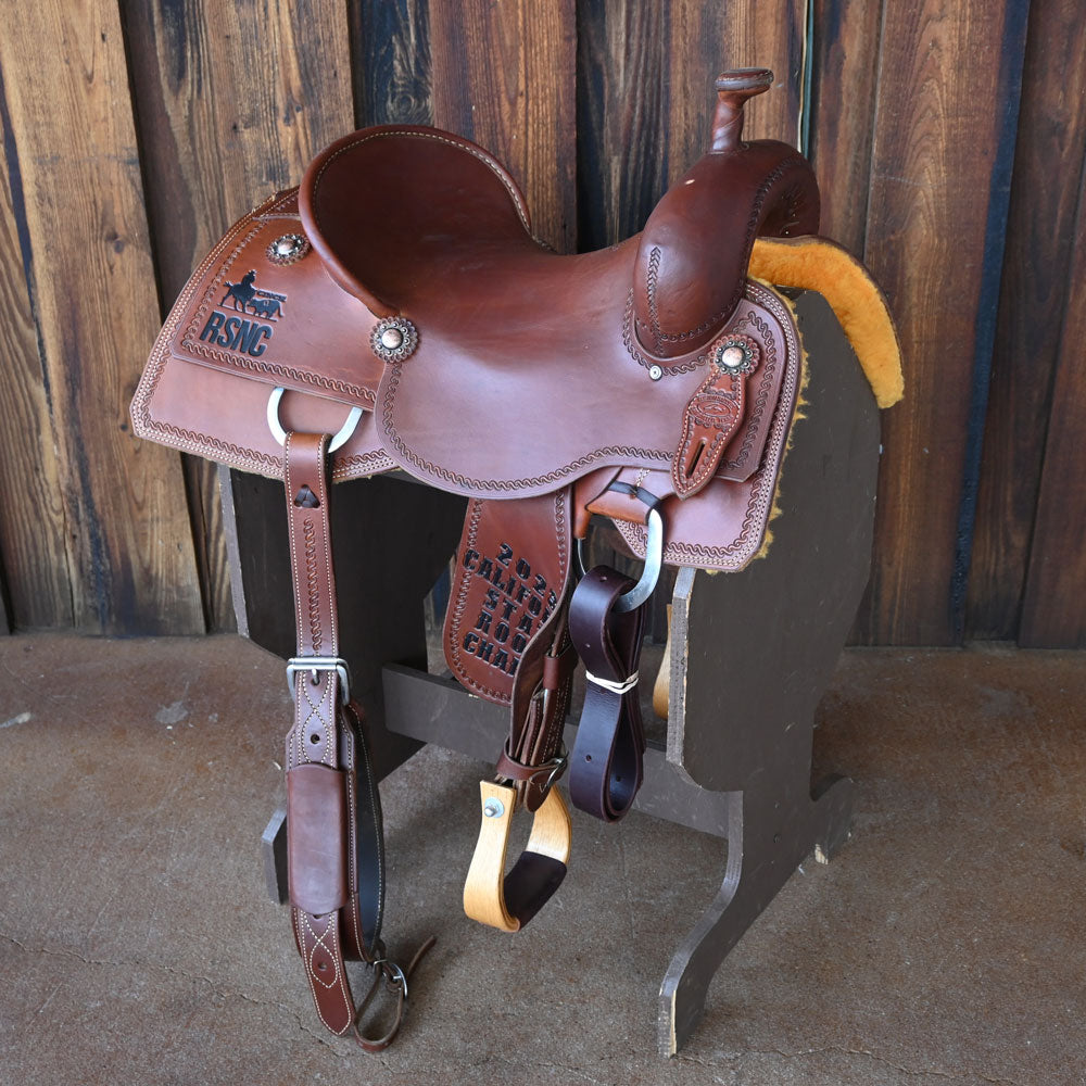 16.5" USED TODD JEYS RANCH CUTTER SADDLE Saddles - Used Todd Jeys