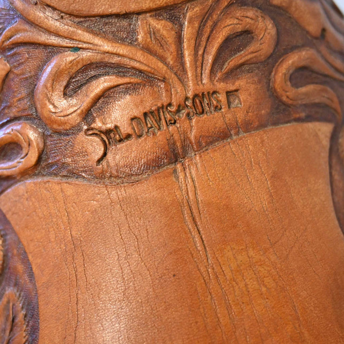 R Lloyd Davis & Sons Saddle Makers Tucson Az, Salesmand Sample Tooled saddle and stand