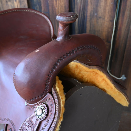 16.5" USED TODD JEYS RANCH CUTTER SADDLE Saddles - Used Todd Jeys