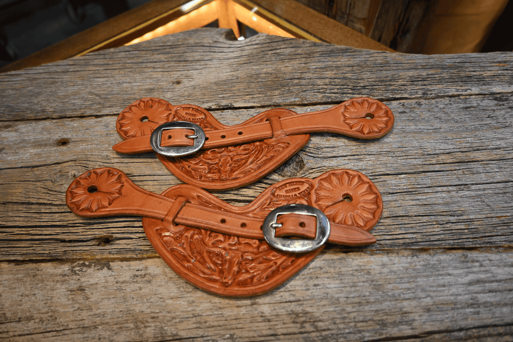 Bob Marrs Fully Tooled Longhorn Spur Straps