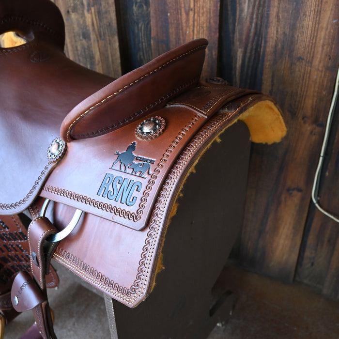 16.5" USED TODD JEYS RANCH CUTTER SADDLE Saddles - Used Todd Jeys