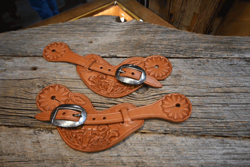 Bob Marr's Tooled & Scrolled Longhorn Spur Straps