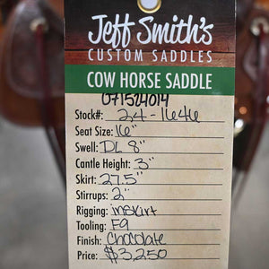 16" JEFF SMITH COW HORSE SADDLE