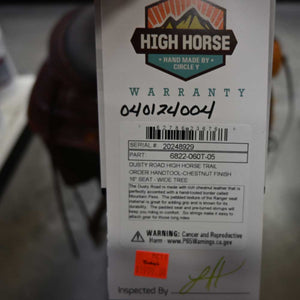 16" HIGH HORSE DUSTY ROAD TRAIL SADDLE Saddles High Horse   