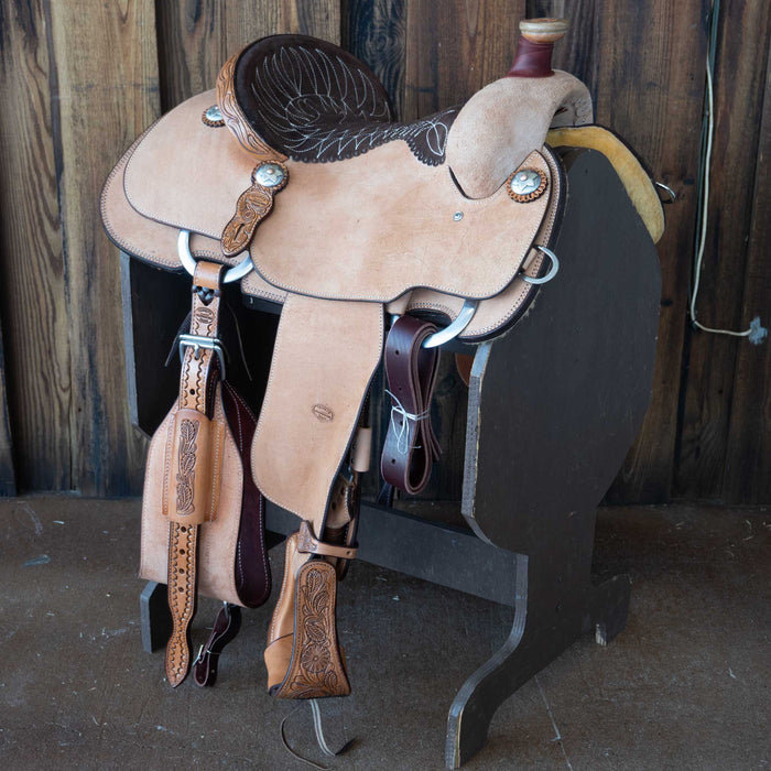14.5" TESKEY'S CALF ROPING SADDLE Saddles - New Teskey's Saddlery