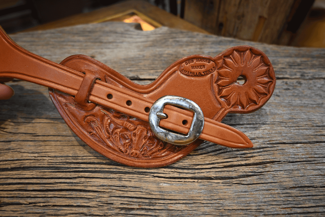 Bob Marrs Floral/Longhorn Spur Straps