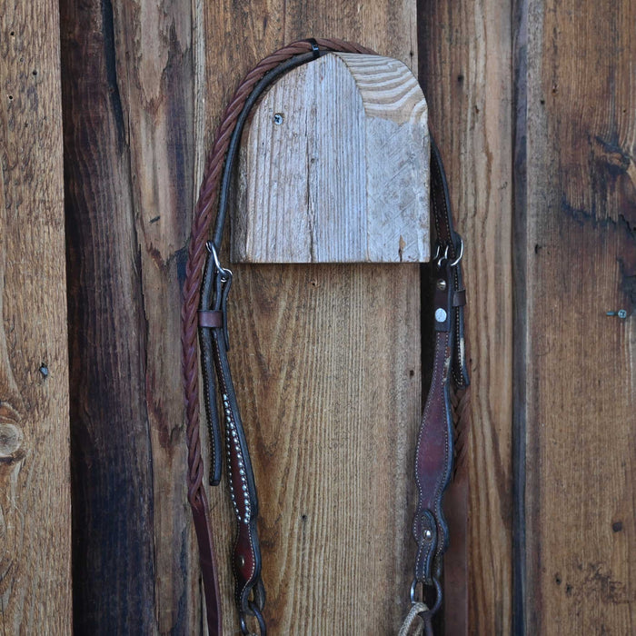 Cow Horse Supply Twisted Wire Snaffle Bridle Rig w/Slip Ear Headstall