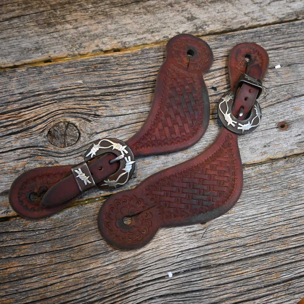 Handmade Spur Strap's with Poncho Harding Buckles -  AAS045 Tack - Spur Straps Poncho   