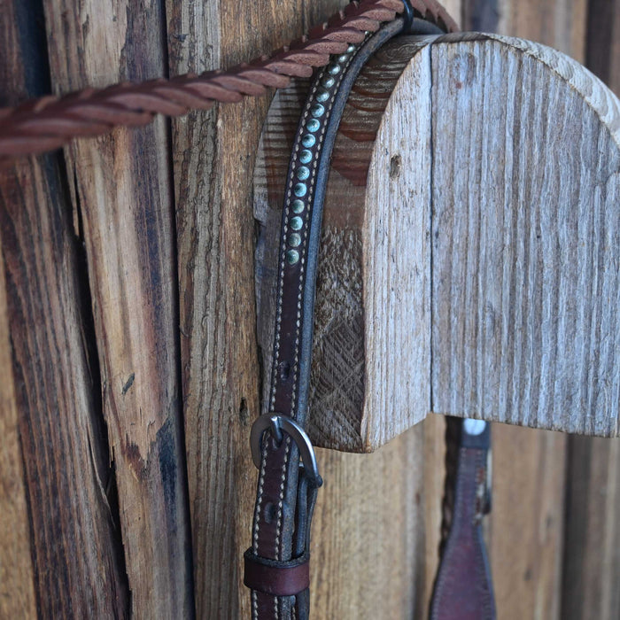 Cow Horse Supply Twisted Wire Snaffle Bridle Rig w/Slip Ear Headstall