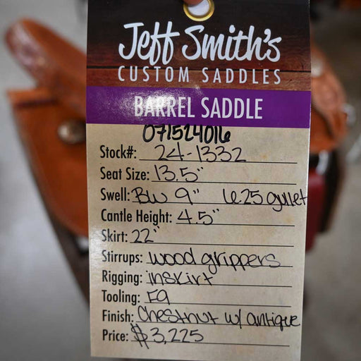 13.5" JEFF SMITH BARREL SADDLE Saddles - New Jeff Smith