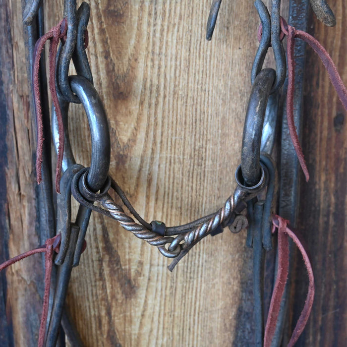 Heavy O-Ring Twisted Copper Snaffle Bridle Rig w/Browband Headstall