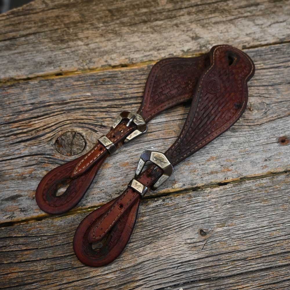 Handmade Spur Strap's with Silver Mounted "SAM" Buckles -  AAS052 Tack - Spur Straps Teskey's   