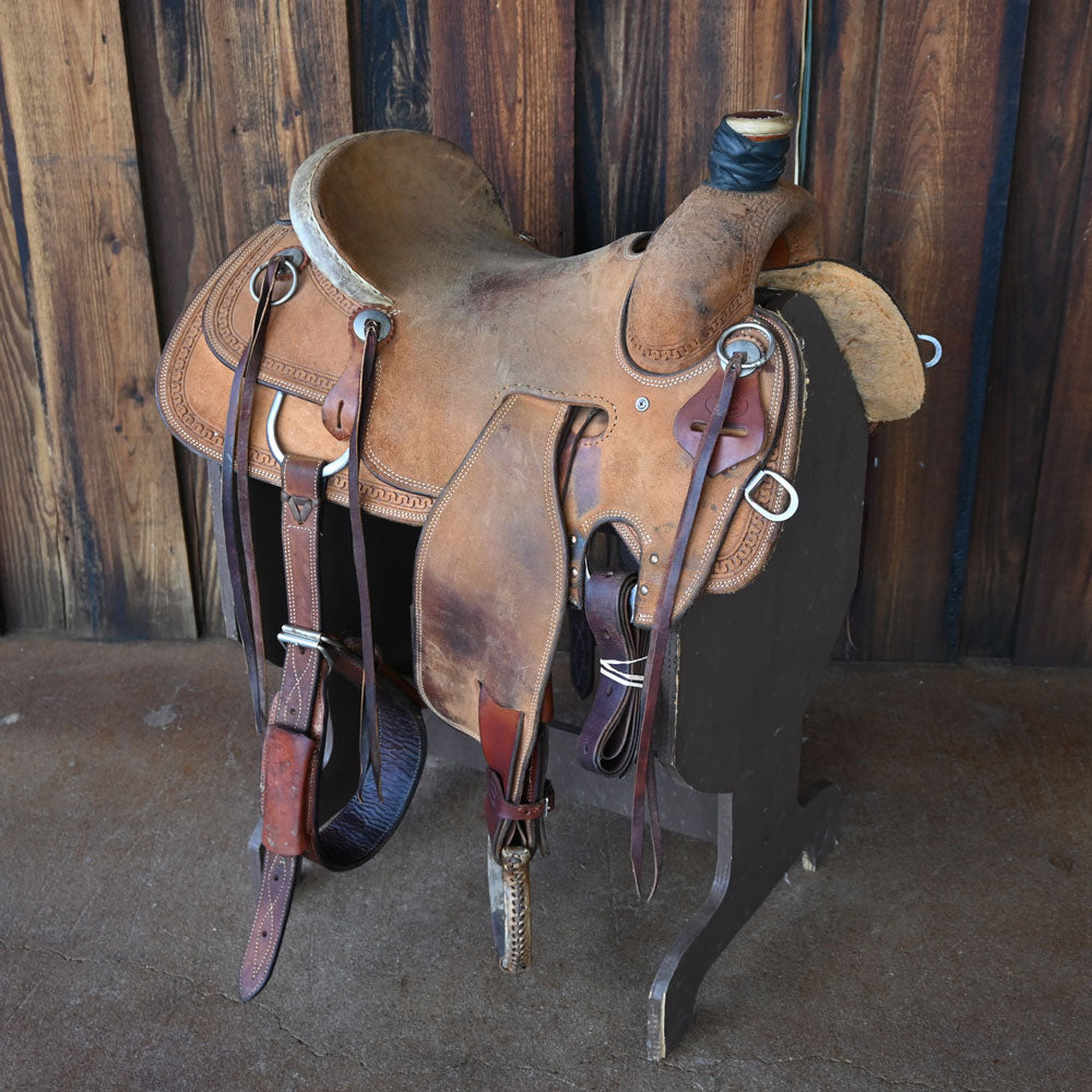 16" USED HENDERSON CUSTOM RANCH SADDLE Saddles - Used Henderson Custom Saddlery