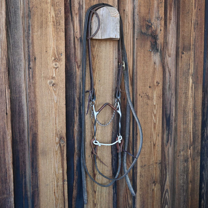 Trammell Copper V-Port Bridle Rig w/Single Ear Headstall