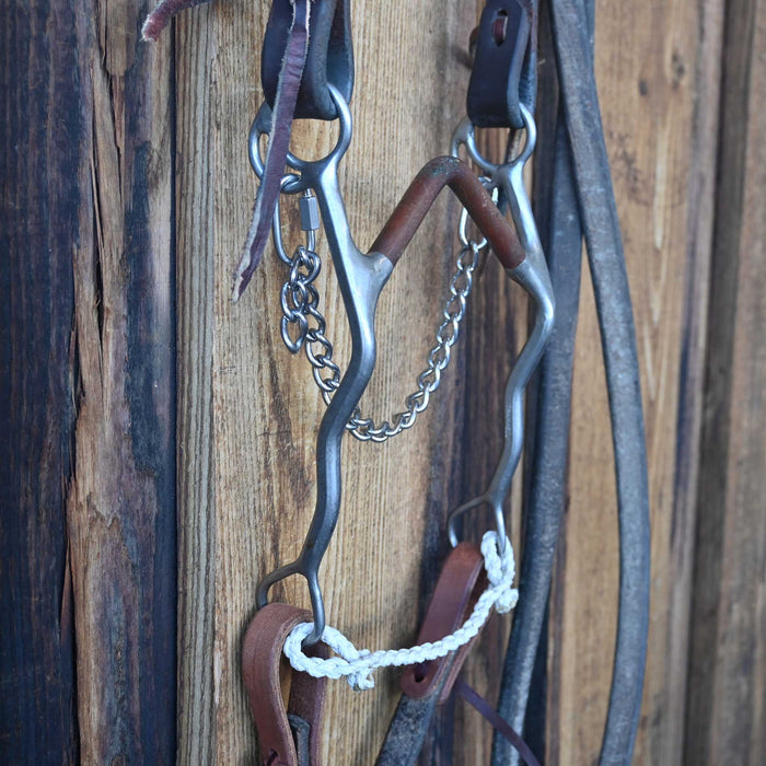 Trammell Copper V-Port Bridle Rig w/Single Ear Headstall