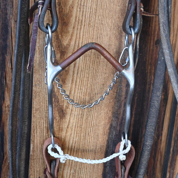 Trammell Copper V-Port Bridle Rig w/Single Ear Headstall